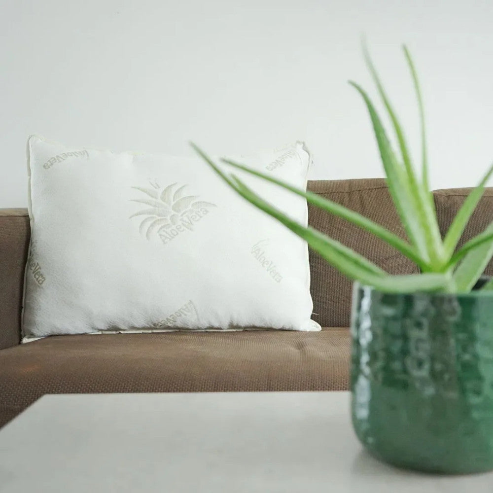 Aloe Vera 2-piece half pillow set - adjustable firmness
