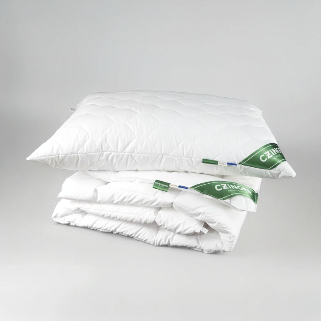 Family Extra - Anti-allergic quilted set of 3 pieces - 4 seasons - duvet, large pillow, small pillow - packaged