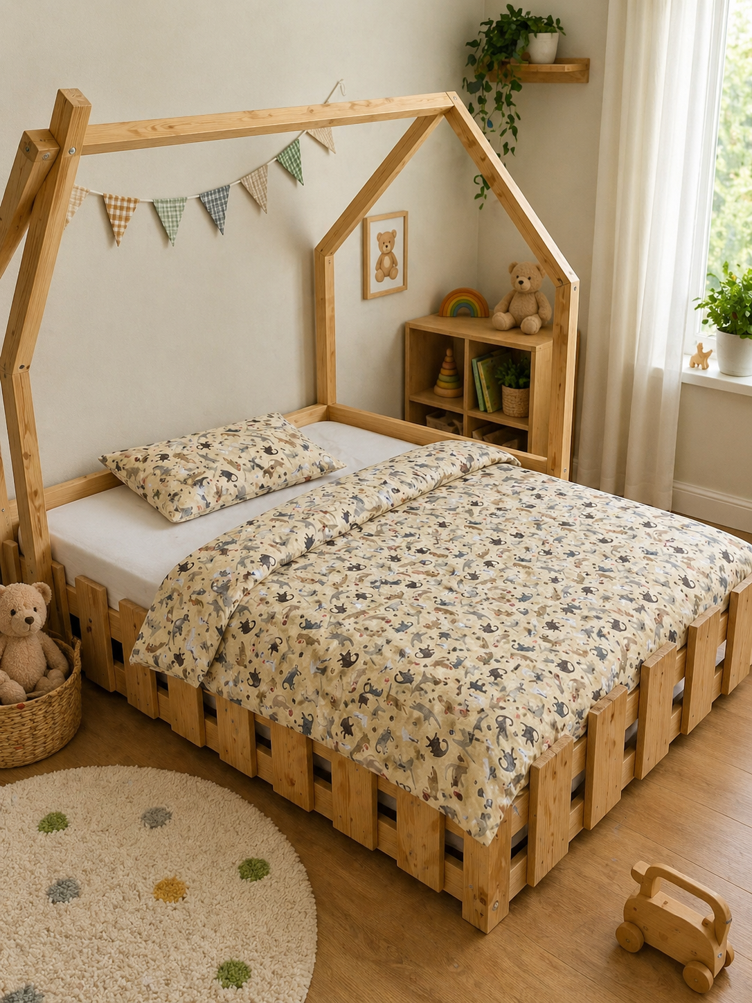 Lazy Cats ovis ágyneműhuzat 2 db-os – modern macskás design
