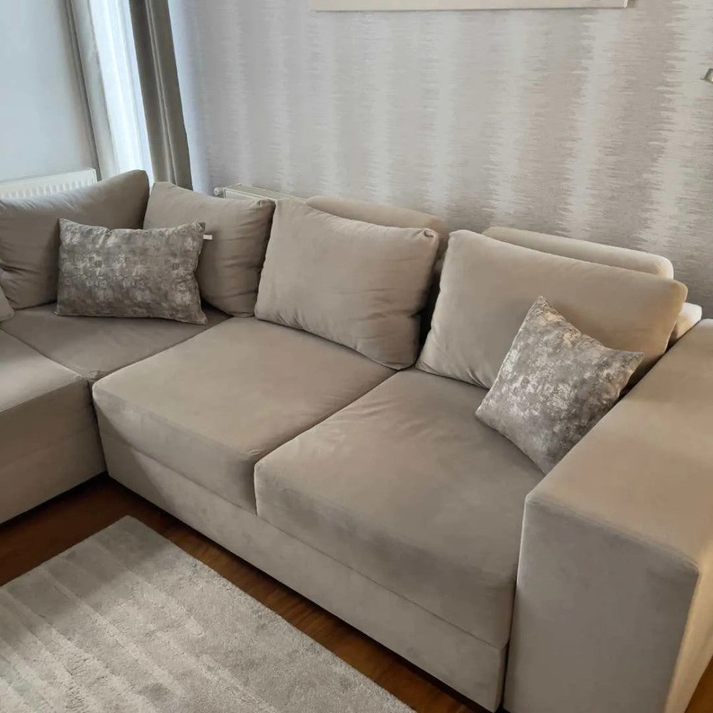 Decorative silver cushion - 40x60 cm