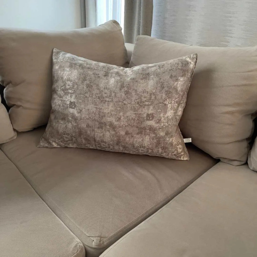 Decorative silver cushion - 40x60 cm