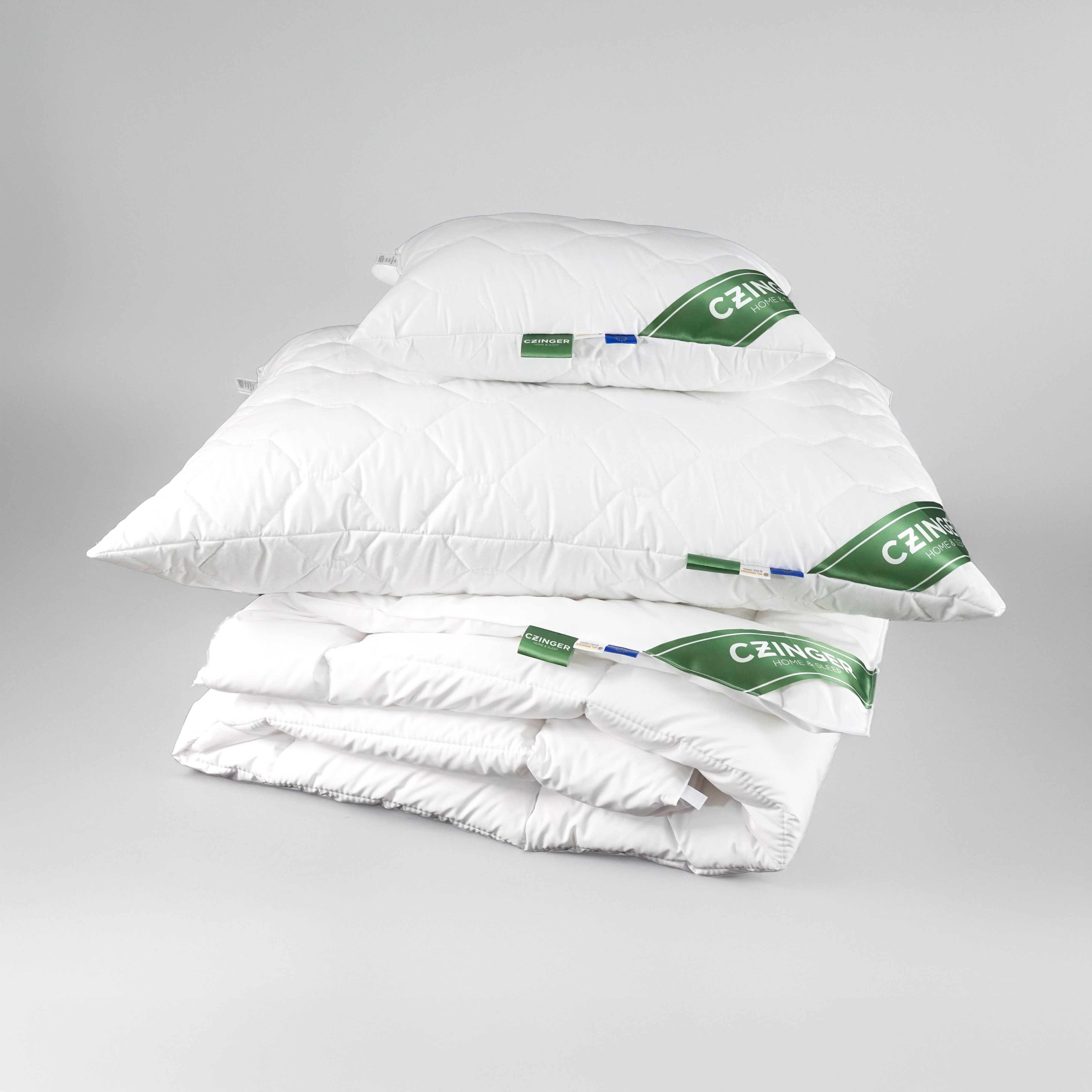 Family Extra - Anti-allergic quilted set of 3 pieces - 4 seasons - duvet, large pillow, small pillow - packaged