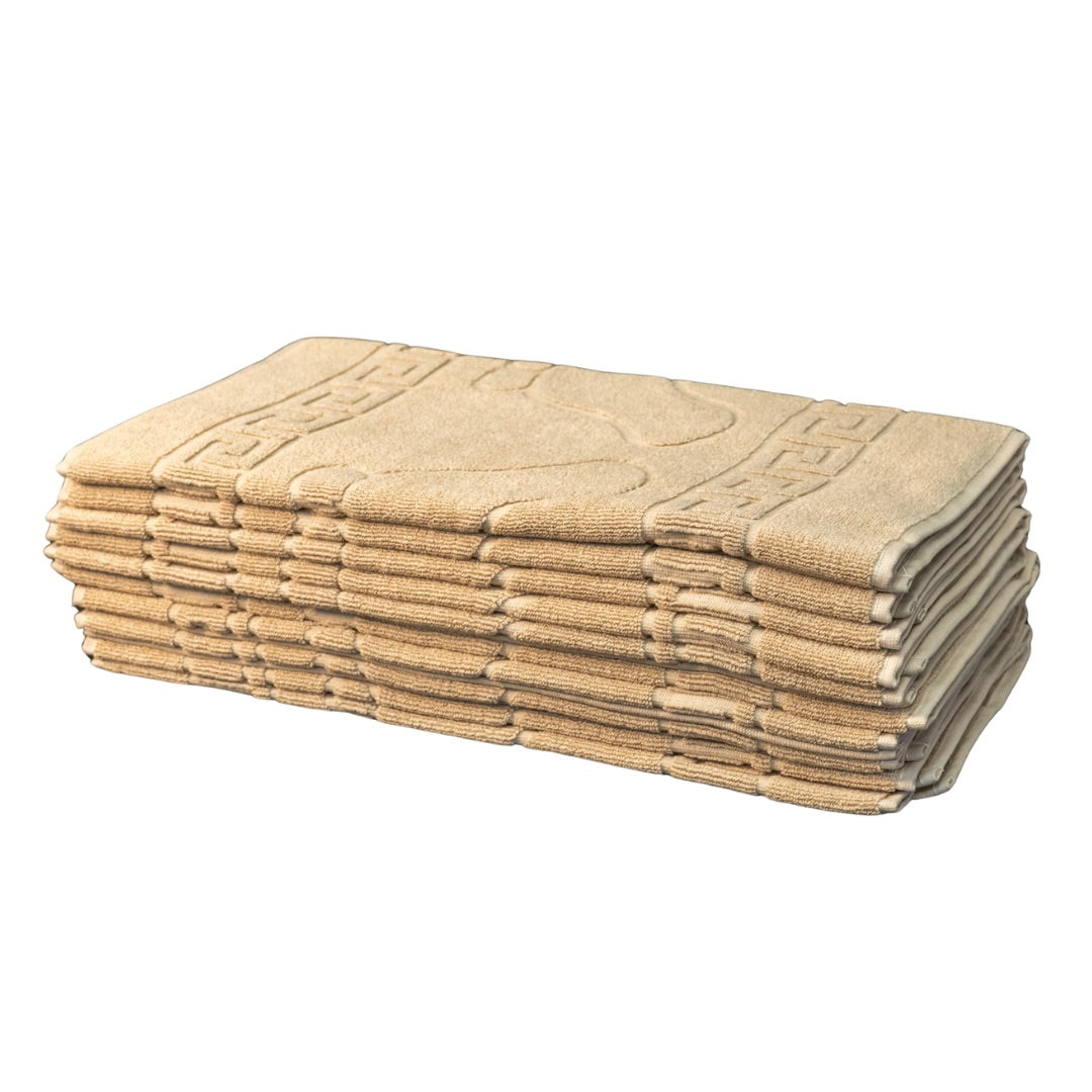 Badewannenausgang - beige mit Fußstütze - 600 gr/m2 - verpackt