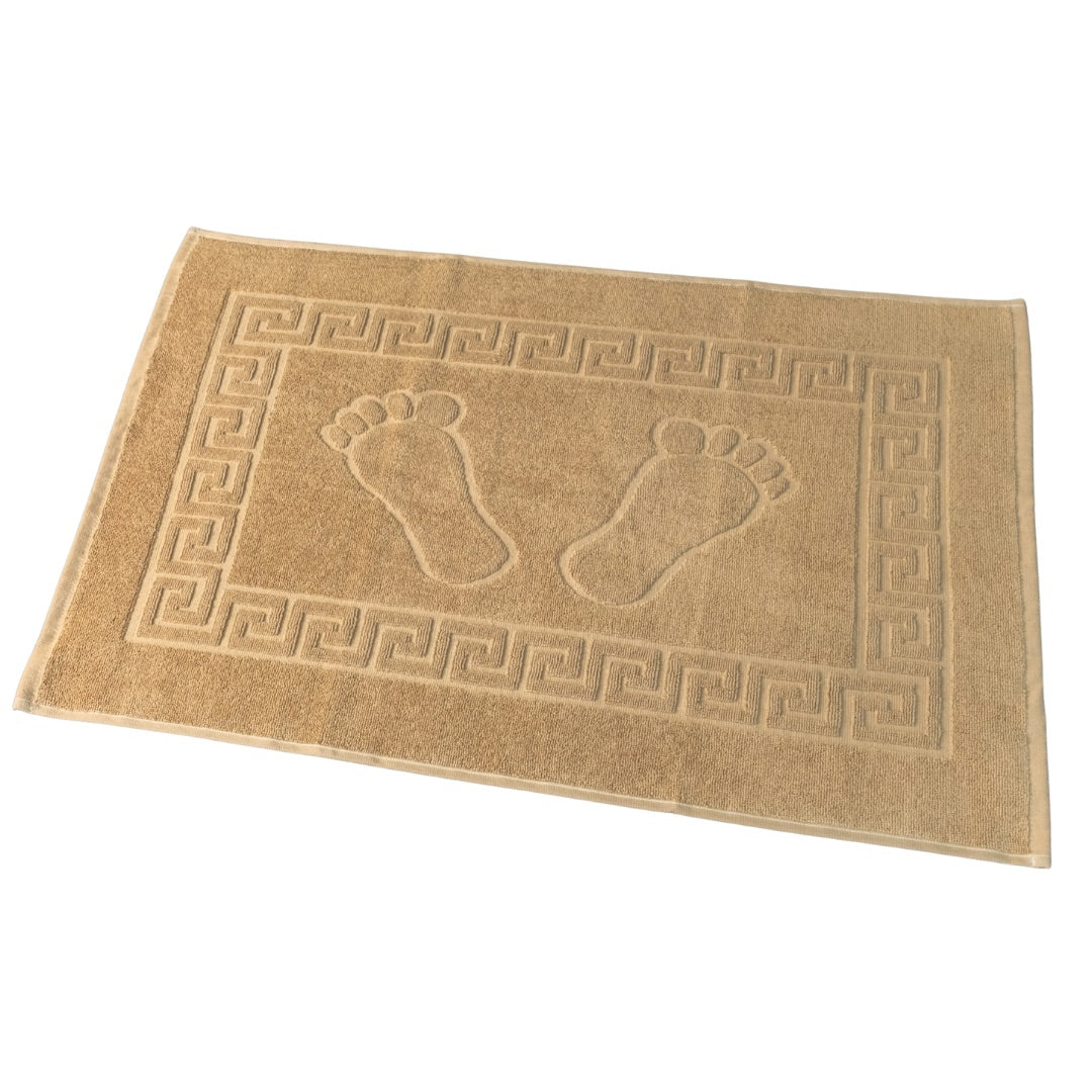 Badewannenausgang - beige mit Fußstütze - 600 gr/m2 - verpackt