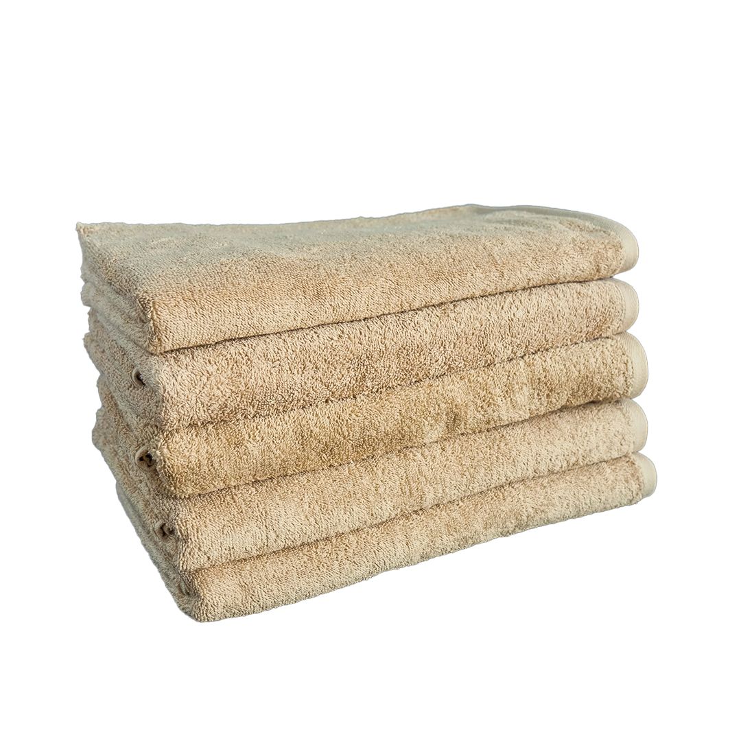 Beiges Frotteehandtuch – 450 g/m²