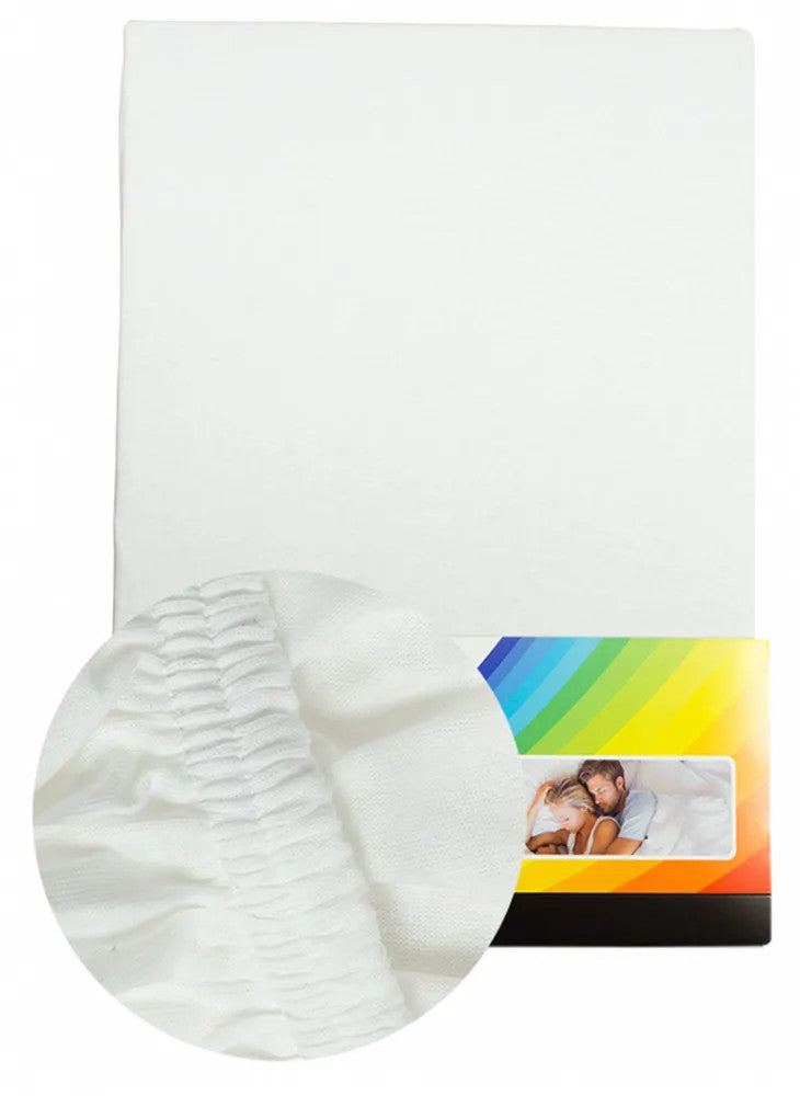 Pamut Jersey Basic Fehér Gumis Lepedő - 135 g/m2 - csomagos