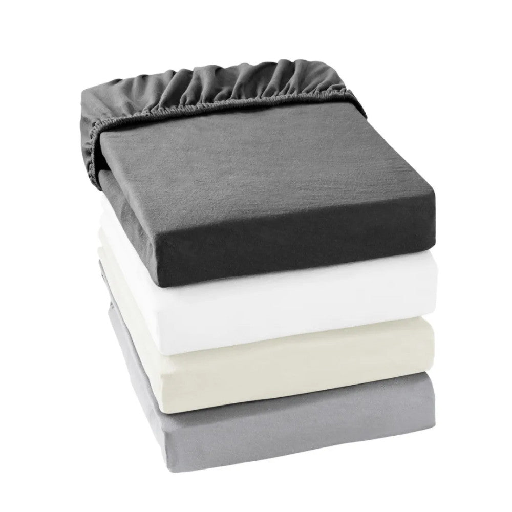 Jersey - Spannbettlaken - Weiß - Premium Qualität! - 150 g/m2