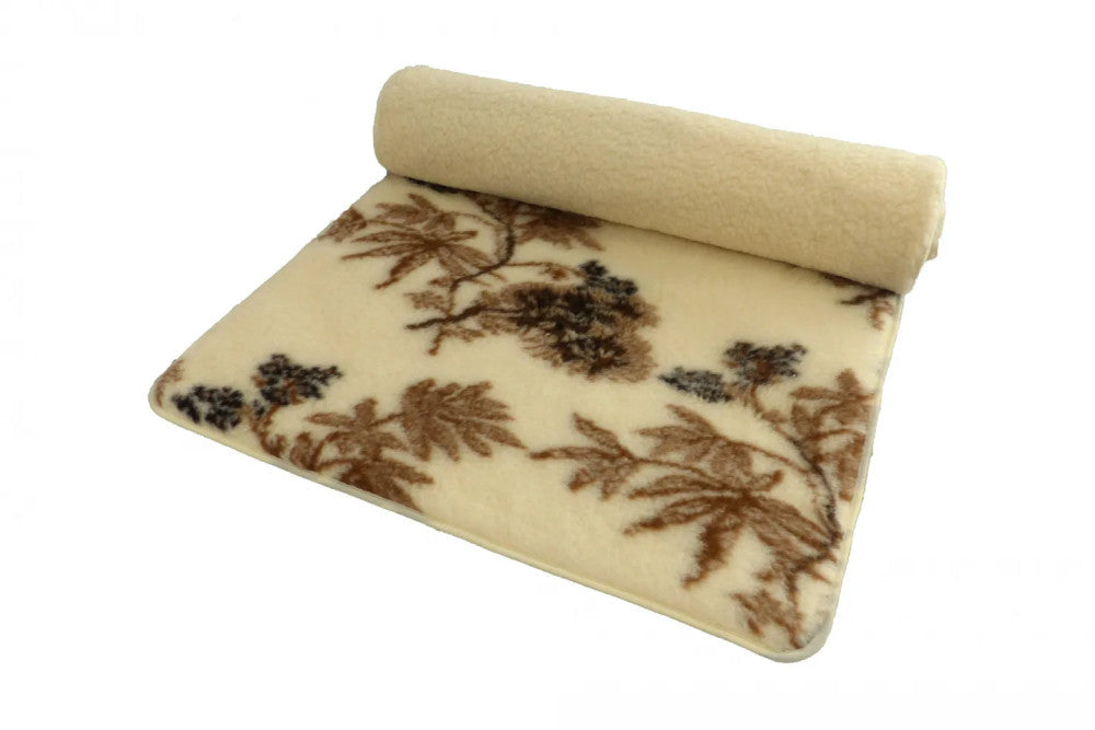 Wool underblanket (waist blanket) patterned double-sided - 520 gr/m2-90x200 cm