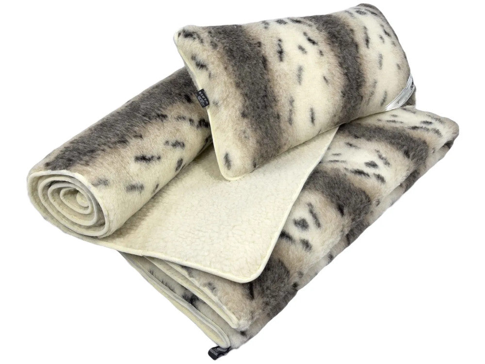 3-teiliges Wollset aus Merinowolle – Luchsmuster – 550 g/m²