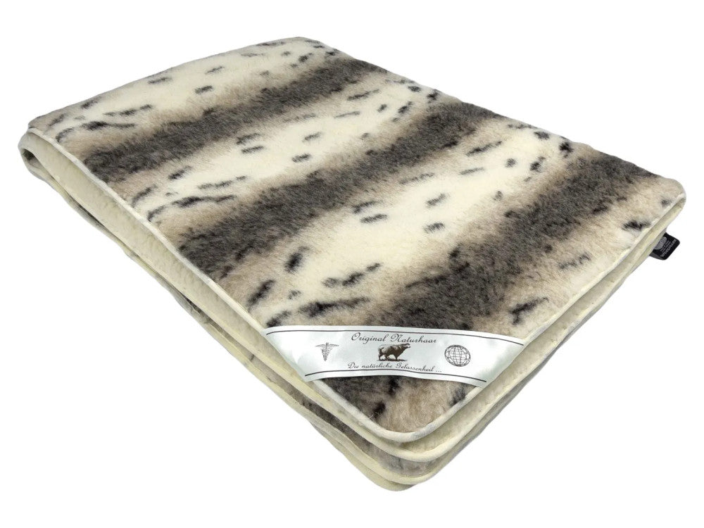 Double-sided wool blanket - Lynx pattern - 550 gr/m2