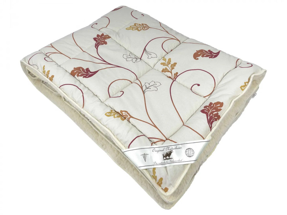 Merino Gyapjú-pamut téli paplan - Bézs/leveles