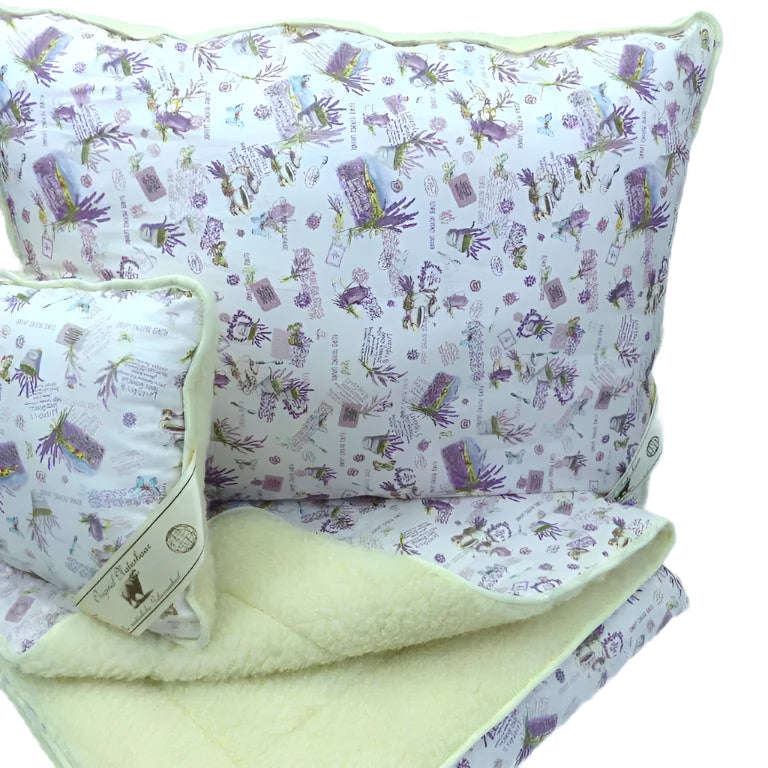 Wool-cotton set (3 pieces) - Lavender