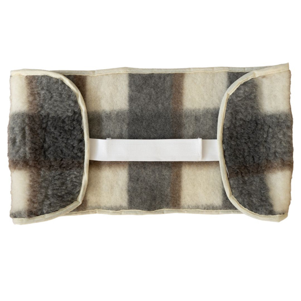 Nierenwärmer aus Wolle - 20x55 cm - mittel - grau kariert