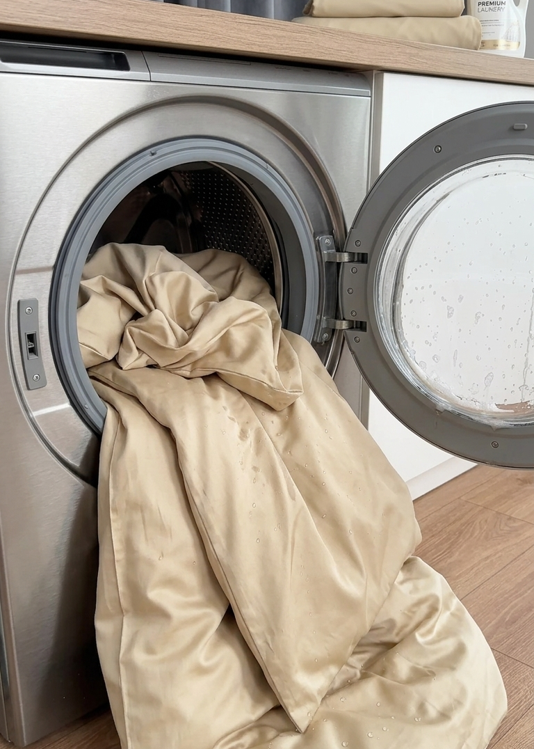 Oliva szatén ágyneműhuzat – minimalista luxus a hálószobában