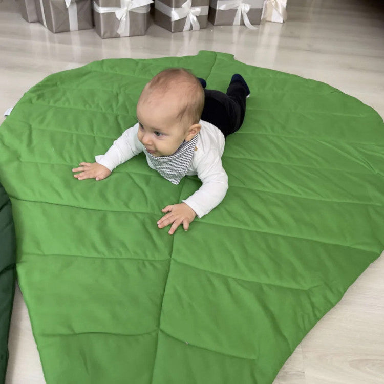 Leaf Kinderspielmatte und Decke - hellgrün