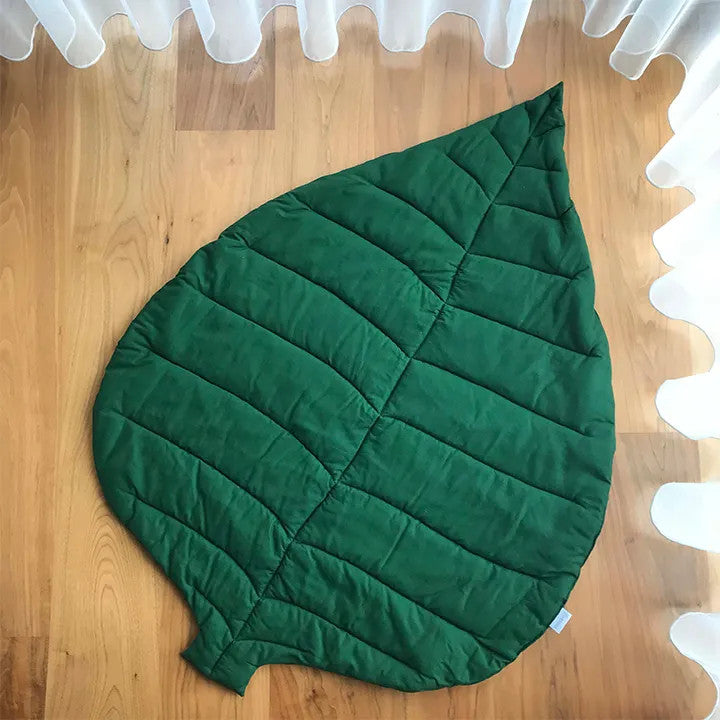 Tree Leaf Kinderspielmatte und Decke - Giftgrün