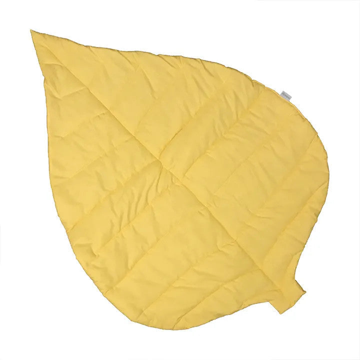 Leaf Kinderspielmatte und Decke - gelb