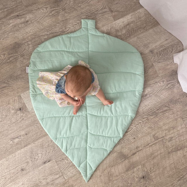 Leaf Kinder-Spielmatte und Decke - Minze