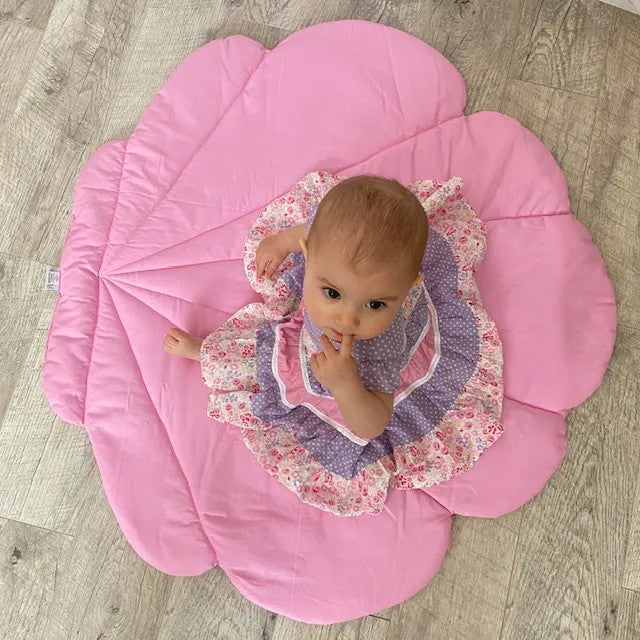 Muschel-Spielmatte und Decke für Kinder - dunkelrosa