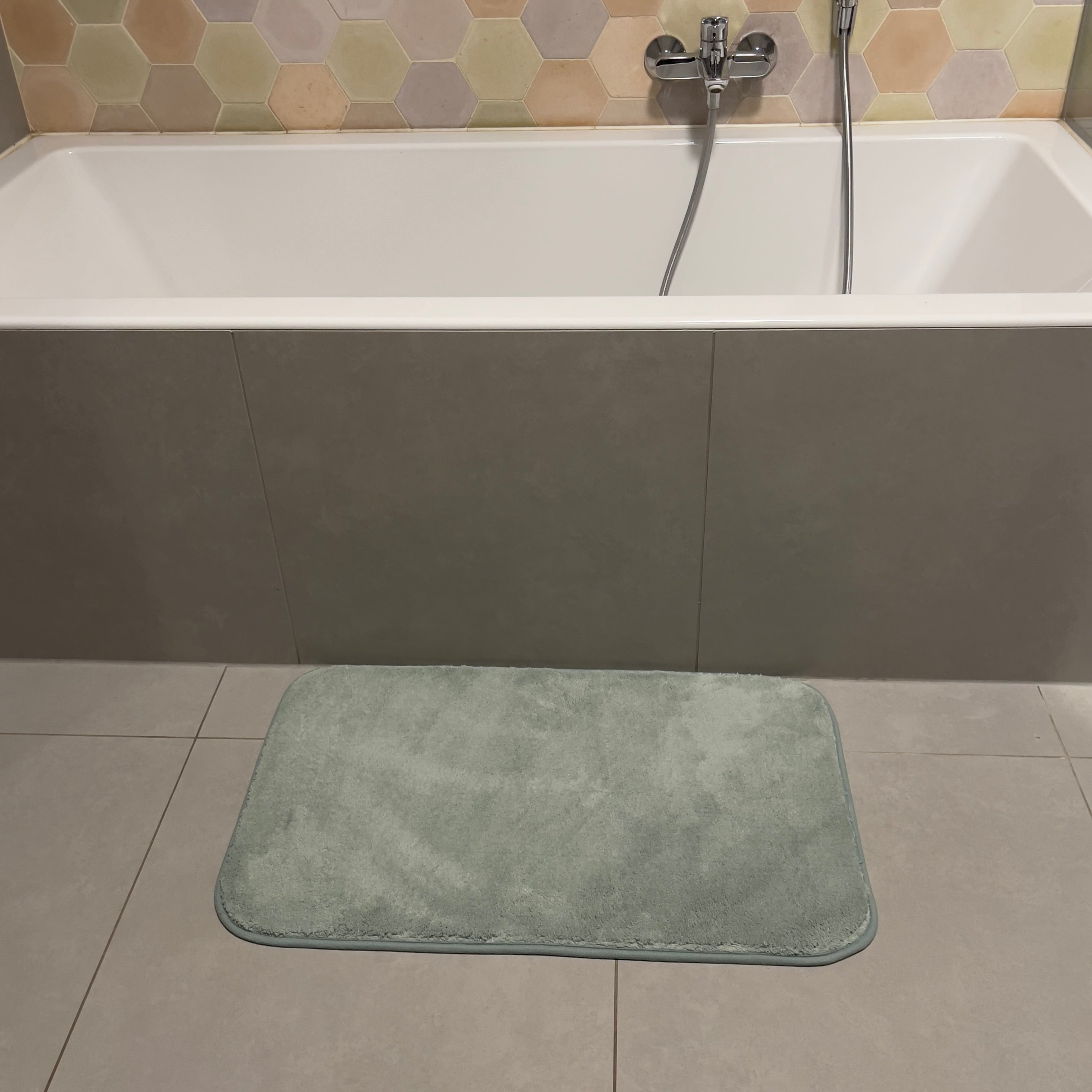 Mint bathroom rug set - 2 pieces - 50x80, 40x50 cm