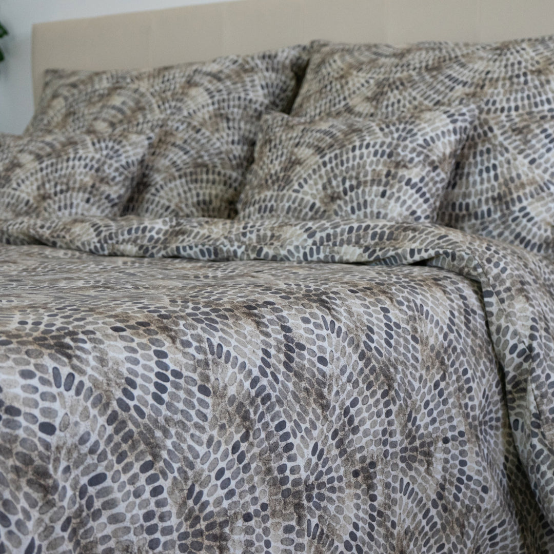 Patterned satin bed linen set - TC 300