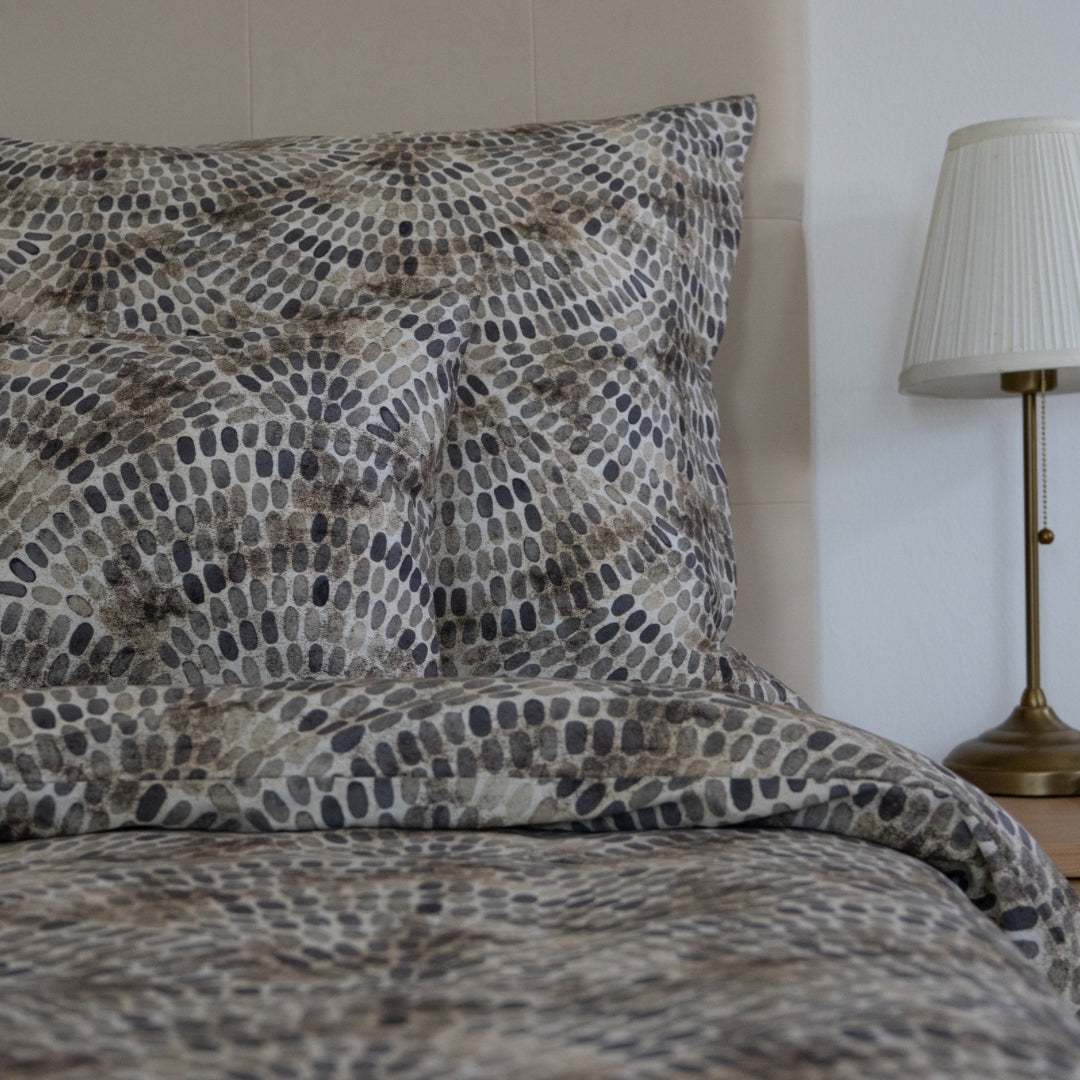 Patterned satin bed linen set - TC 300