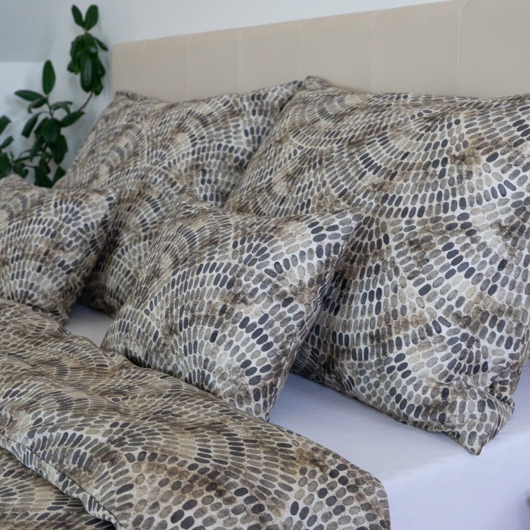 Patterned satin bed linen set - TC 300