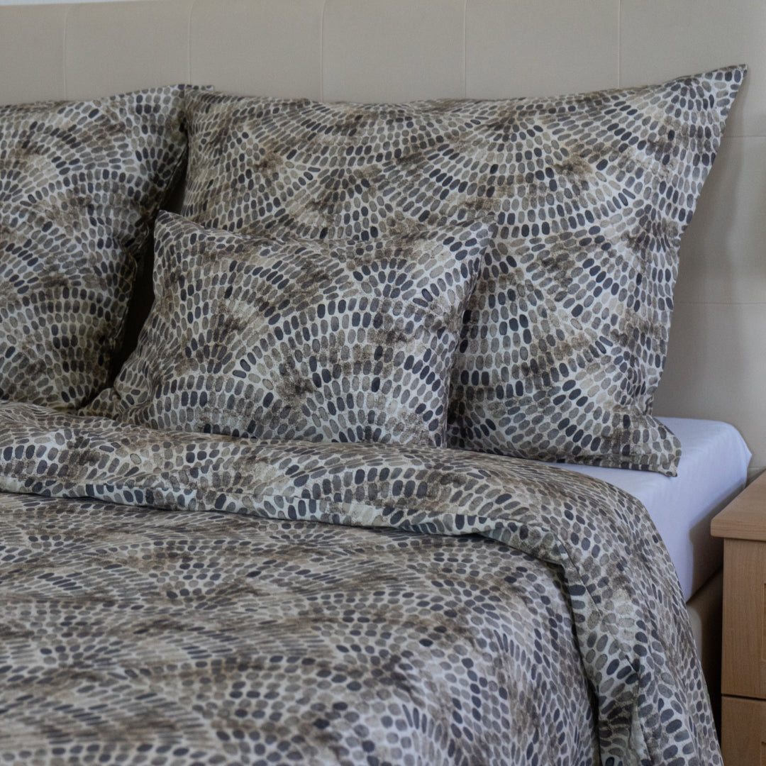 Patterned satin bed linen set - TC 300