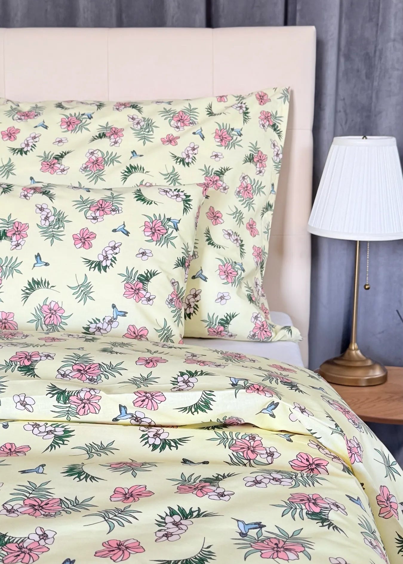 Botanikus nyugalom pamut ágyneműhuzat - természetközeli