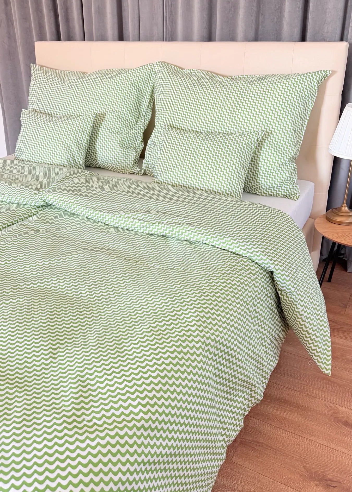 Cotton bed linen set - Blue circles