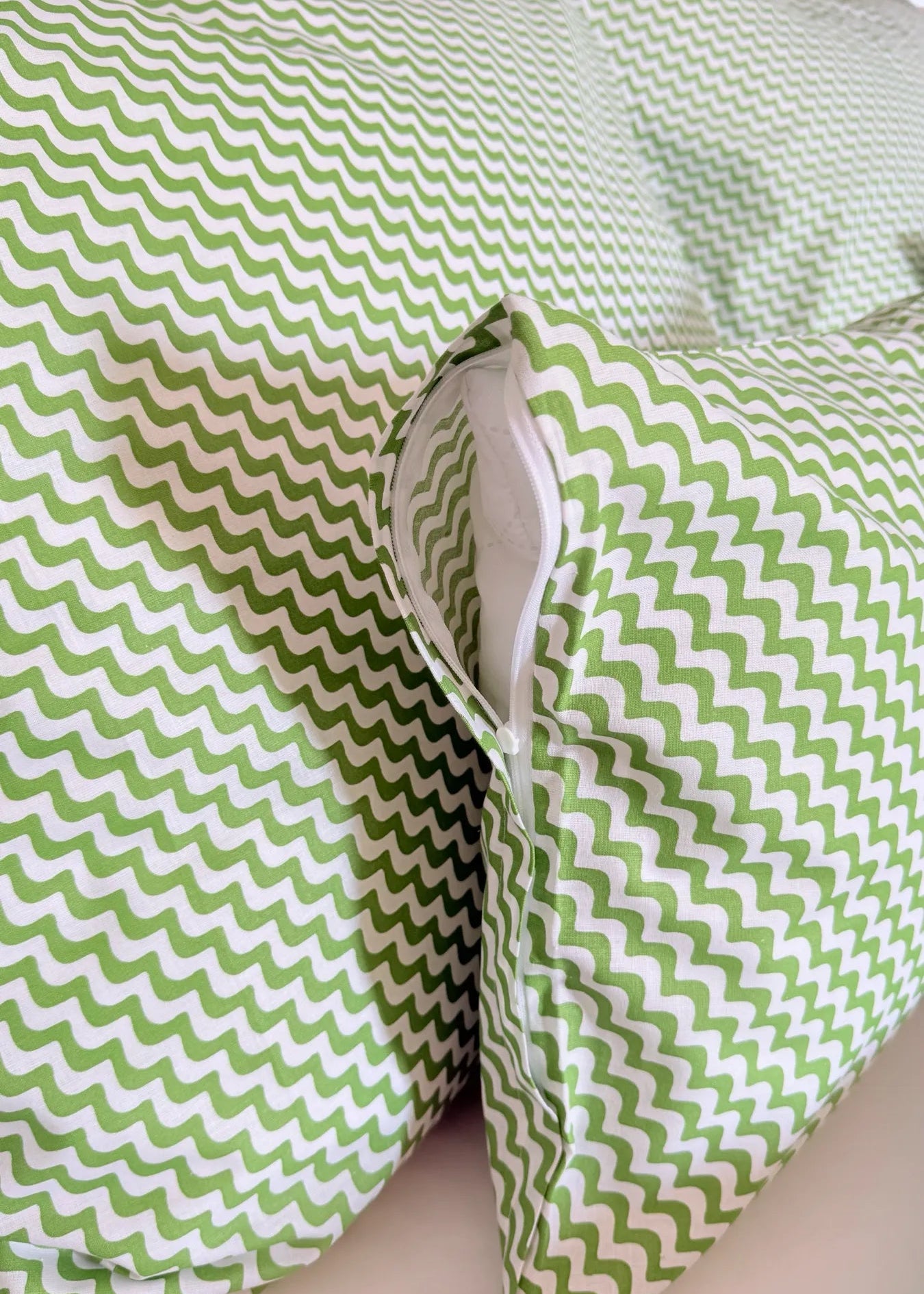 Cotton bed linen set - Blue circles