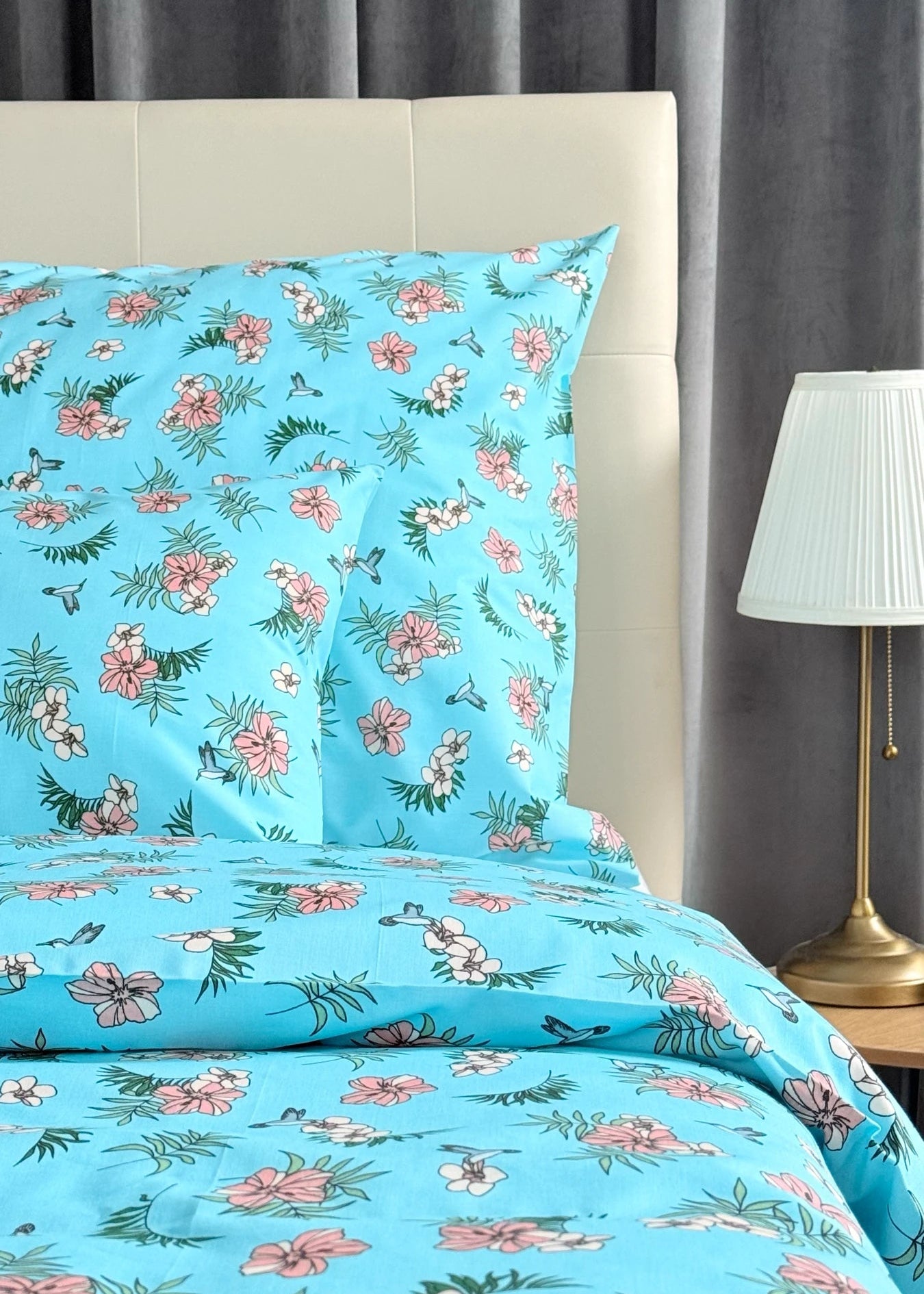 Baumwollbettwäscheset - Blaue Kreise