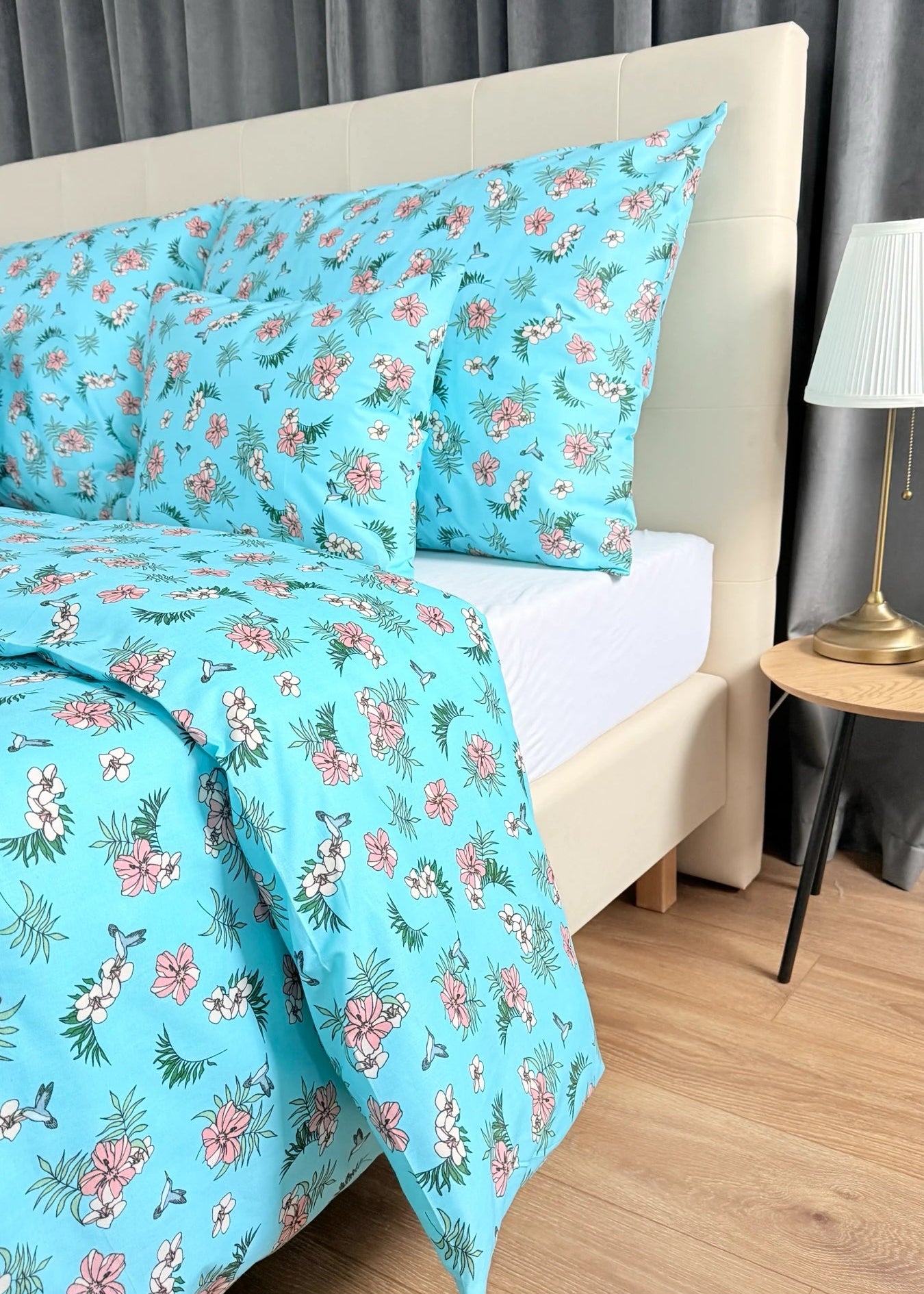 Baumwollbettwäscheset - Blaue Kreise