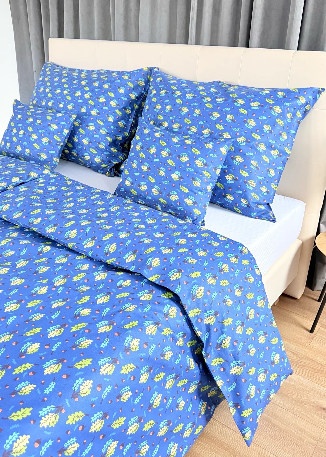 Baumwollbettwäscheset - Blaue Kreise