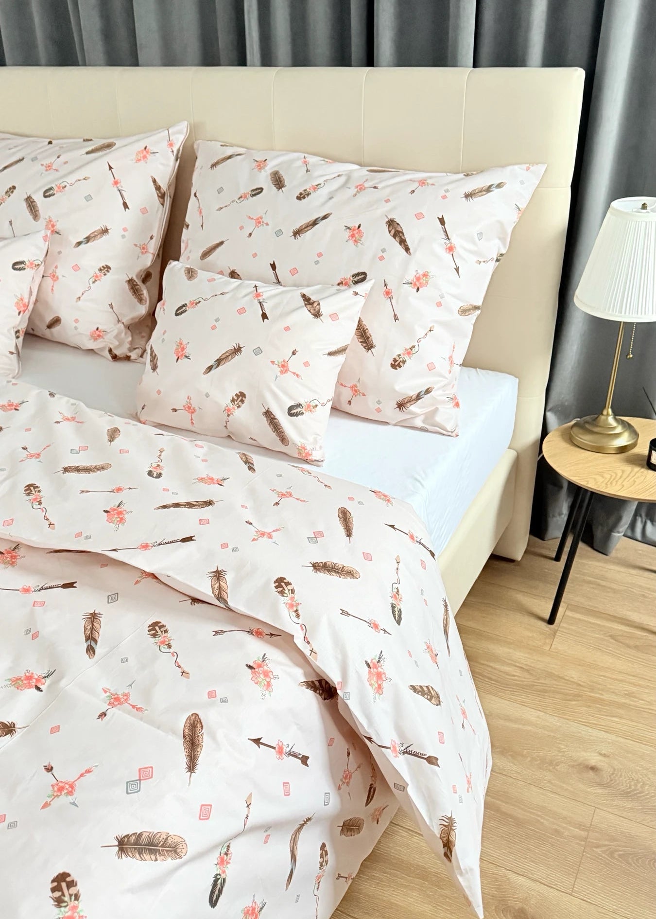 Baumwollbettwäscheset - Blaue Kreise