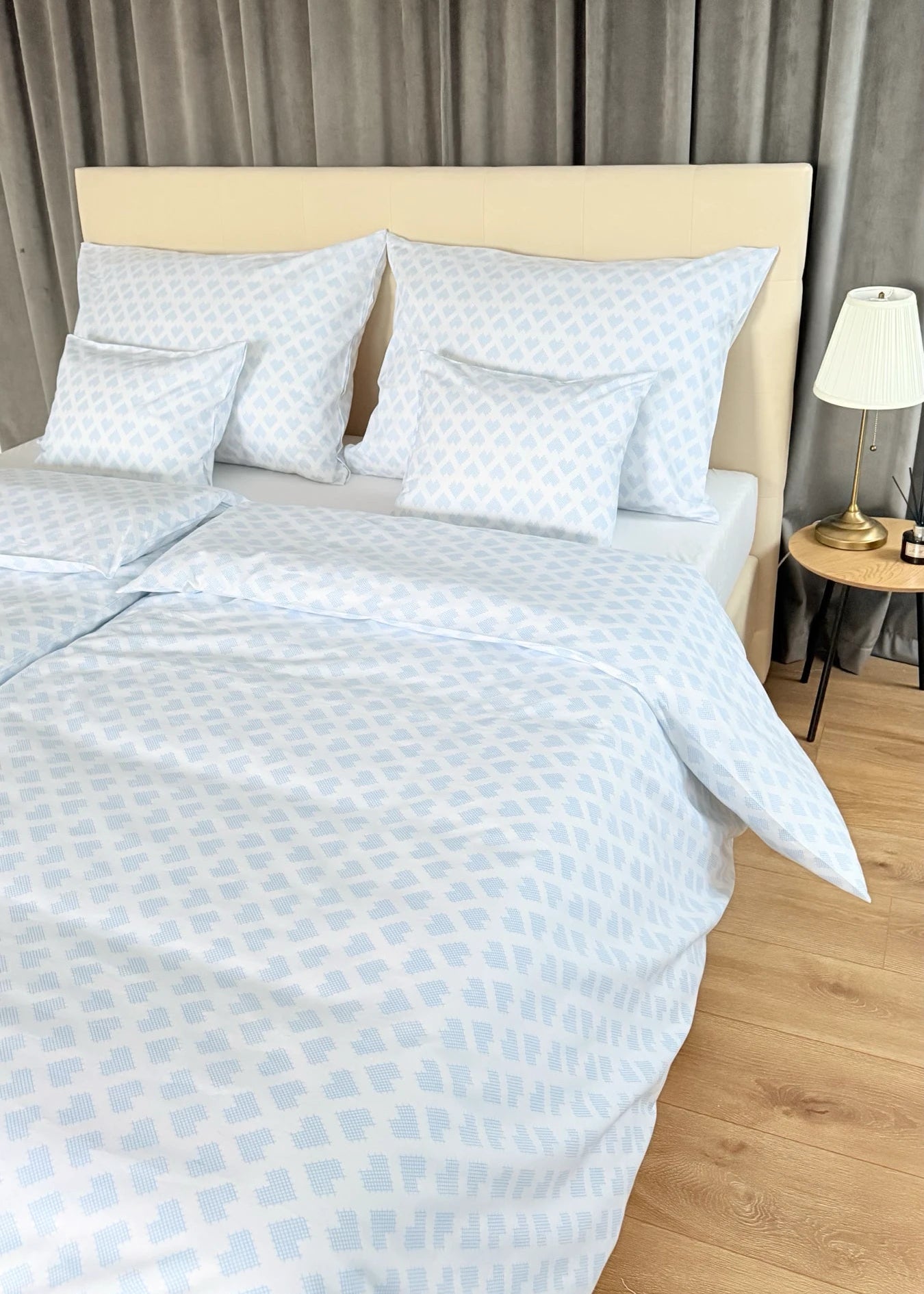 Baumwollbettwäscheset - Blaue Kreise