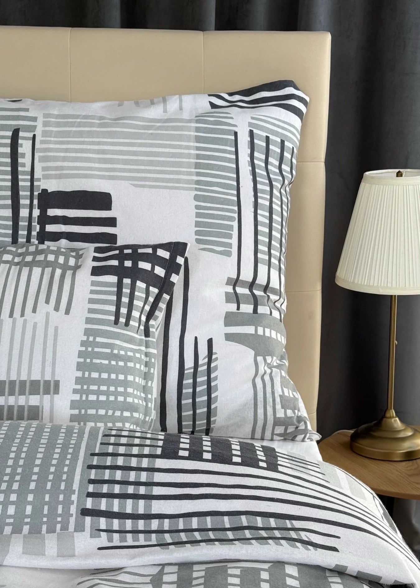 Urban Grid Flanell-Bettwäsche – moderne urbane Eleganz