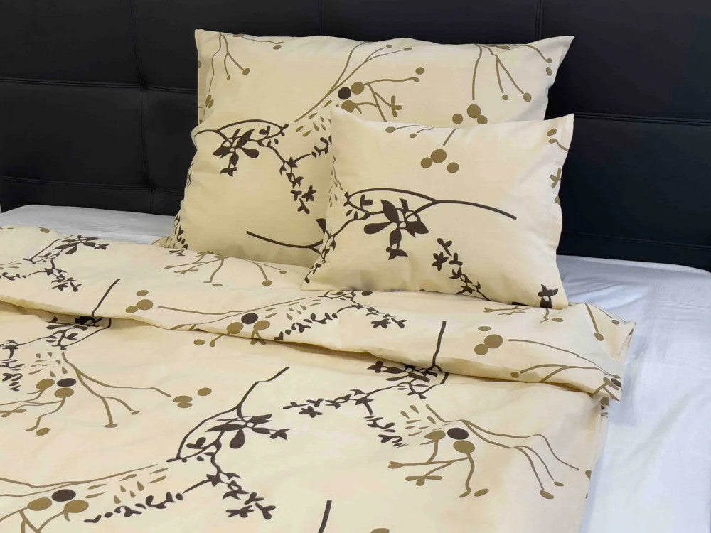 Kissenbezug aus Baumwolle - Braun/beiger Baumzweig