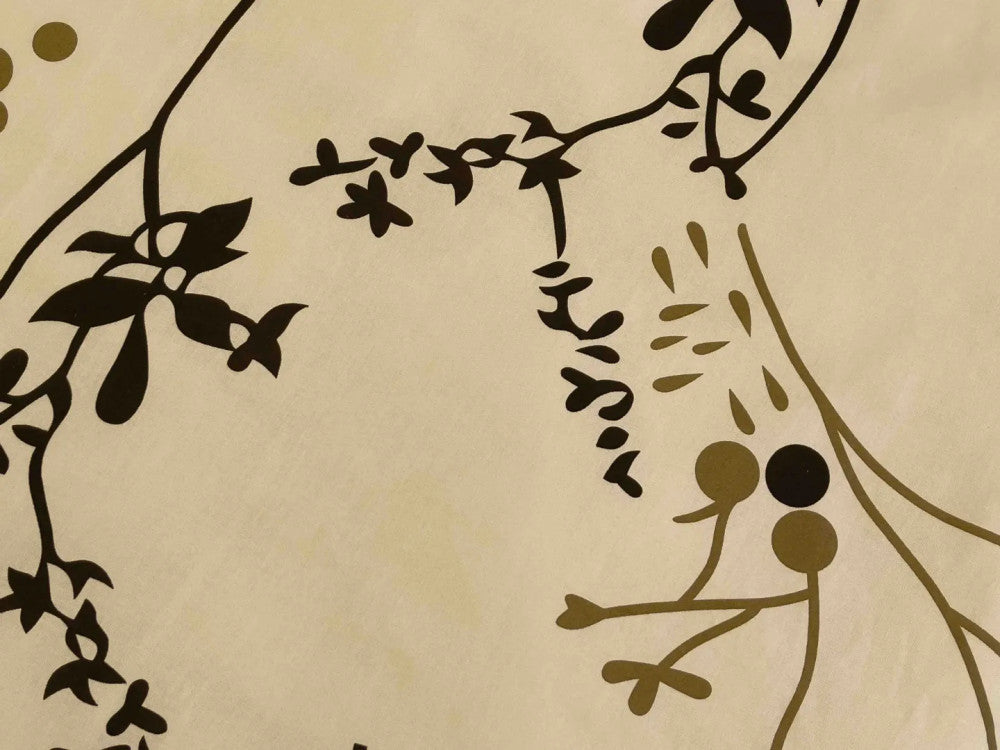 Kissenbezug aus Baumwolle - Braun/beiger Baumzweig