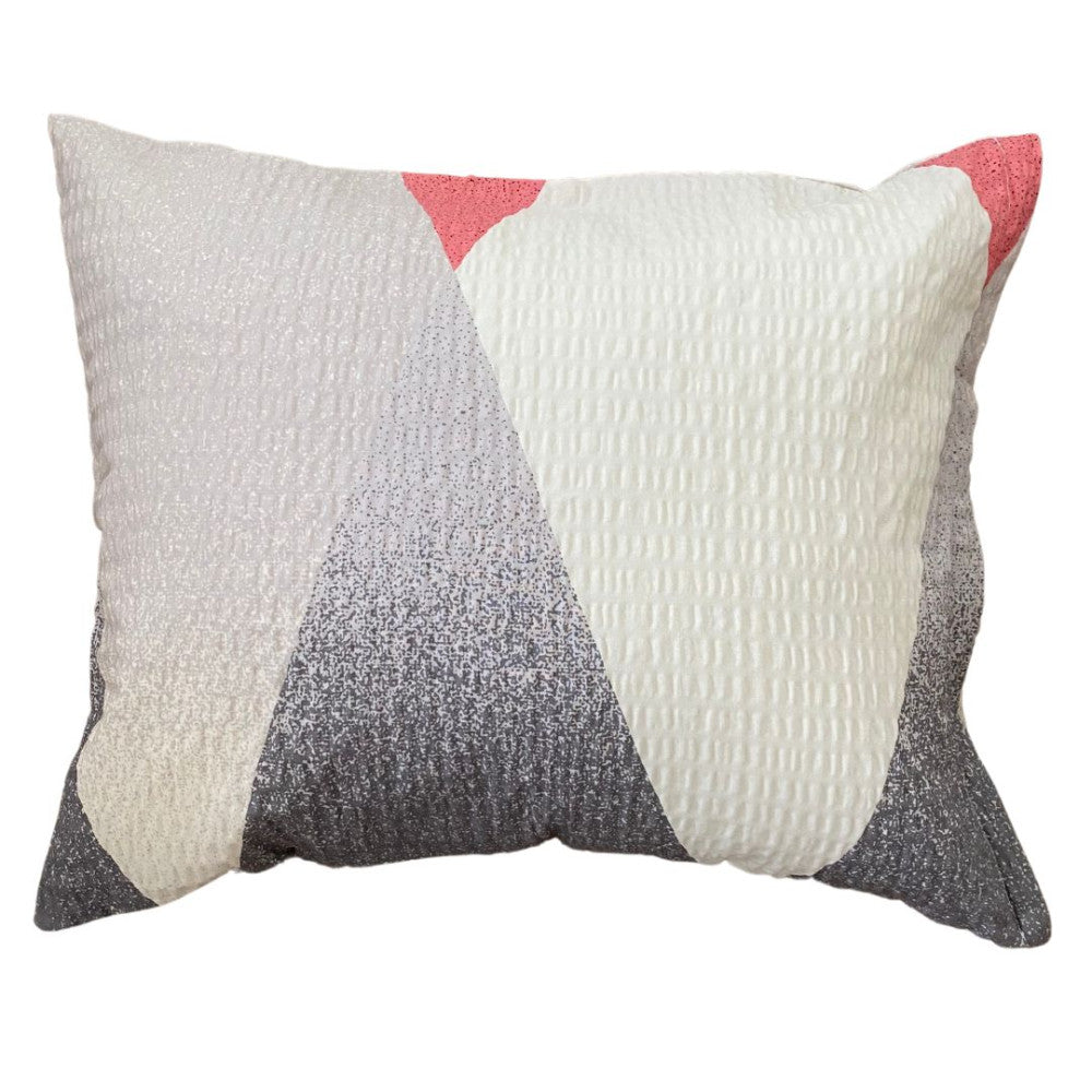 Crepe pillowcase - Burgundy/beige pattern 