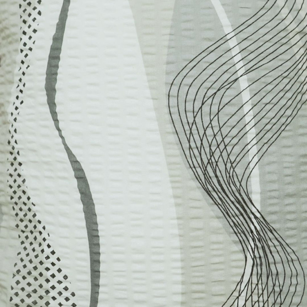 Krepp kispárnahuzat - Szürke/fehér hullám