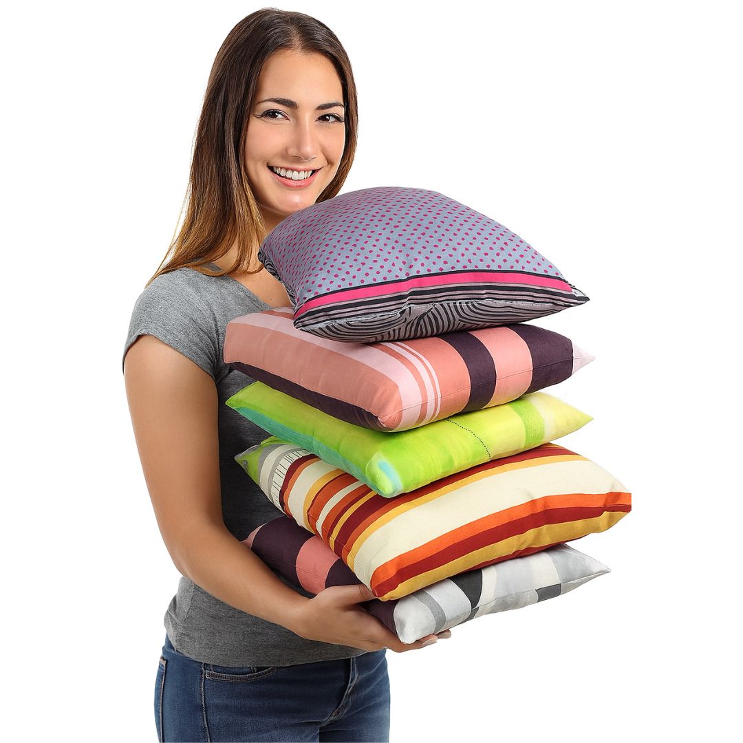 Formbares kleines Kissen – 100 % Baumwolle – mit wechselnden Farben – 1 Stk.