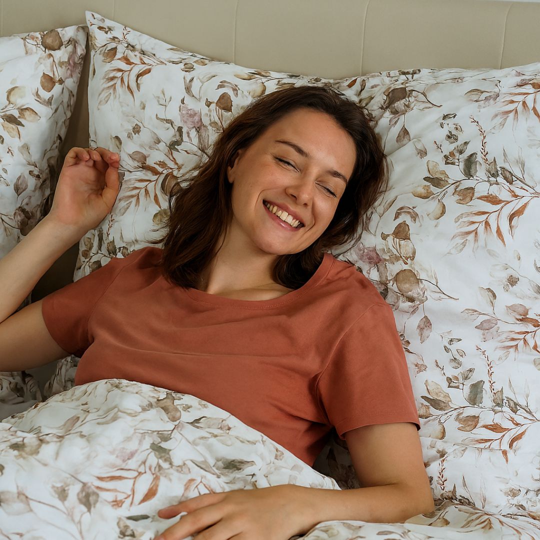 Calm Nature Cotton Duvet Cover - clean nature, delicate flowers