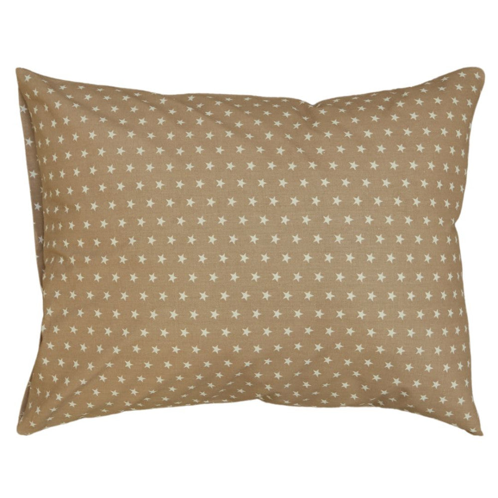 Pamut ágyneműhuzat garnitúra - 3 db-os - Barna-fehér csillagos