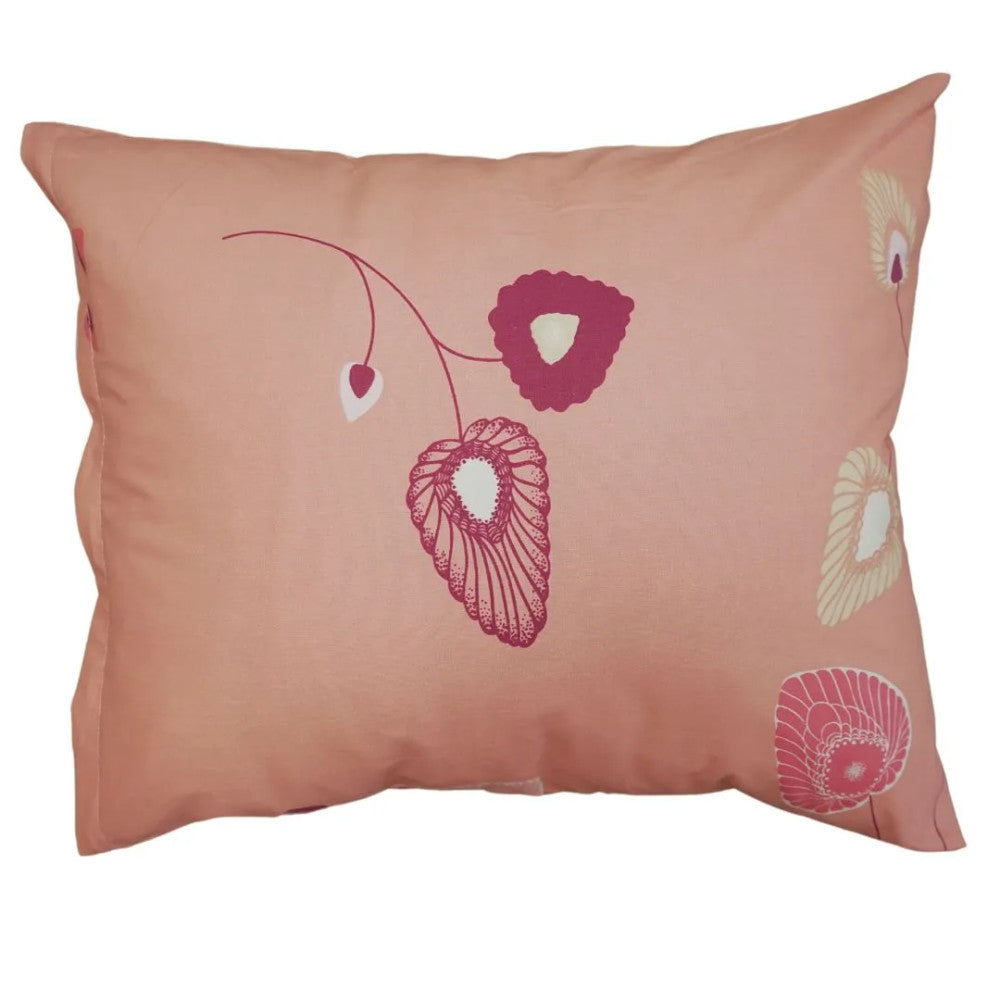 Cotton pillowcase - Peach floral