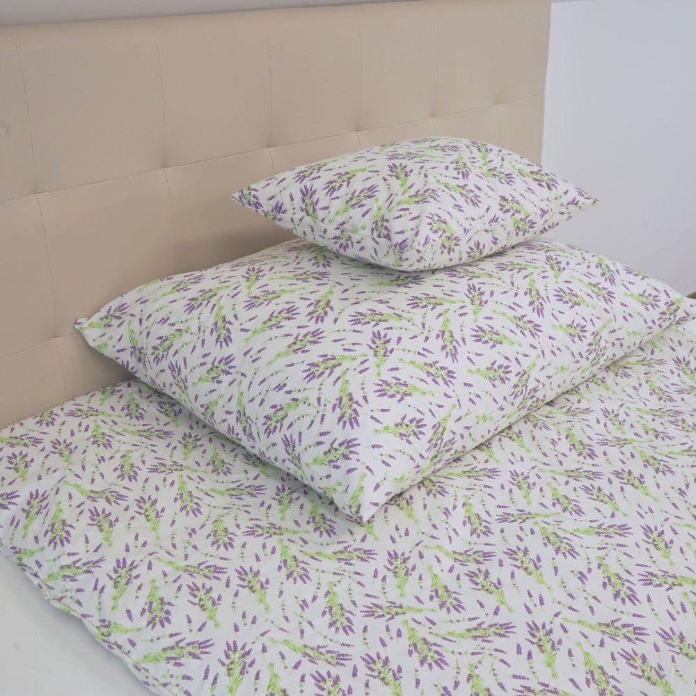 Pamut ágyneműhuzat garnitúra - 3 db-os - Levendula mintás