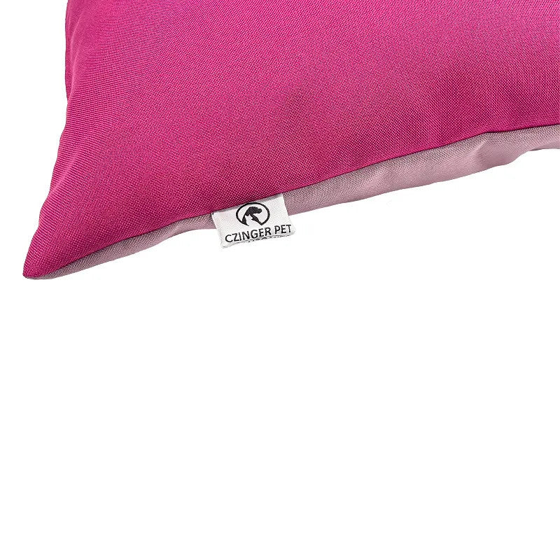 Doppelseitiges Designkissen - Hundebett - blass/rosa