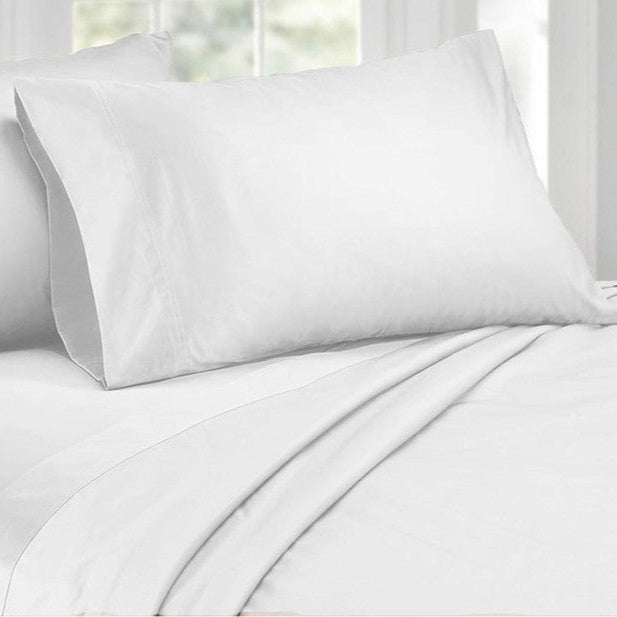 Hotelqualität Bettwäsche aus weißem Leinen - 100% Baumwolle - 146 gr/m2
