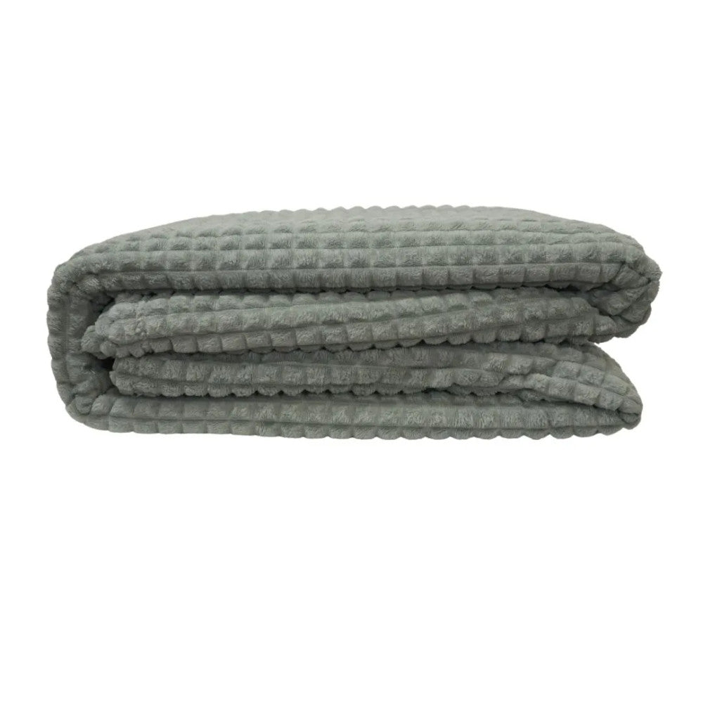 Merino pyramid blanket - white - 200x220 cm