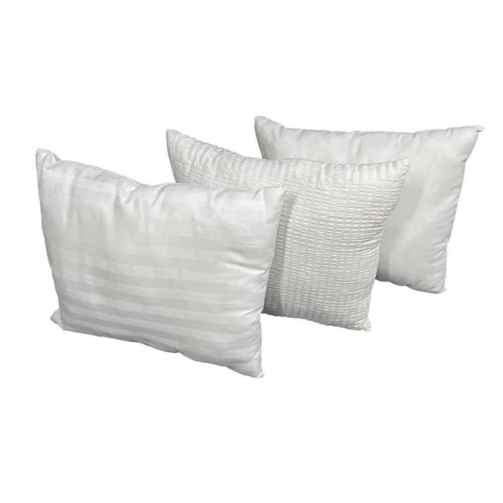 Formbares kleines Kissen - 100% Baumwolle - mit variablem weißem Stoff - 2 Stk.